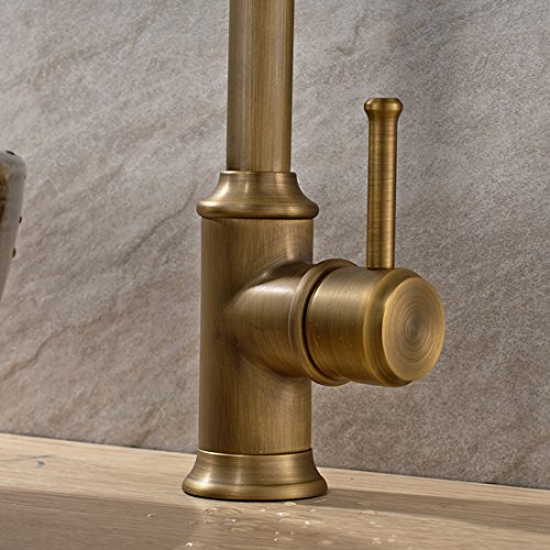 Mayabeque Antique Brass Single Handle Bathroom Sink Faucet